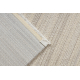 FROJE 3614 Lines, frame Carpet – Scandinavian style, textured, modern cream / beige