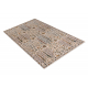 Tapis en laine NAIN Fleurs, cadre 1639/51333 beige / bleu