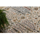 Tapis en laine NAIN Fleurs, cadre 1639/51333 beige / bleu