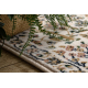Tapis en laine NAIN Fleurs, cadre 1639/51333 beige / bleu