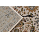 Tapis en laine NAIN Fleurs, cadre 1639/51333 beige / bleu