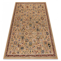 Vilnas paklājs NAIN Ornaments, rāmis 1642/51355 bēšs / tumši sarkans