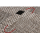 TAPPETO DI SPAGO SIZAL FLOORLUX 20079 Piazze argento / nero - PRODOTTO DI SECONDO GRADO