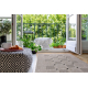 Sisal tapijt SISAL FLOORLUX 20079 BLOEMEN VIERKANTEN zilver / zwartkleuring - TWEEDE-KLASSE PRODUCT