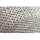 Sisal tapijt SISAL FLOORLUX 20079 BLOEMEN VIERKANTEN zilver / zwartkleuring - TWEEDE-KLASSE PRODUCT