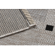 Sisal tapijt SISAL FLOORLUX 20079 BLOEMEN VIERKANTEN zilver / zwartkleuring - TWEEDE-KLASSE PRODUCT