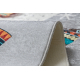 BAMBINO 2160 washing carpet Streets, Indian village, animals for children anti-slip grey - SECOND-RATE PRODUCT