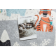 BAMBINO 2160 washing carpet Streets, Indian village, animals for children anti-slip grey - SECOND-RATE PRODUCT