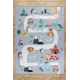 BAMBINO 2160 washing carpet Streets, Indian village, animals for children anti-slip grey - SECOND-RATE PRODUCT