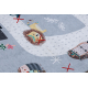 BAMBINO 2160 washing carpet Streets, Indian village, animals for children anti-slip grey - SECOND-RATE PRODUCT