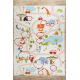 Tapis lavable BAMBINO 1165 zoo pour les enfants antidérapant beige - PRODUIT DE DEUXIÈME QUALITÉ