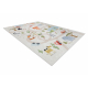 Tapis lavable BAMBINO 1165 zoo pour les enfants antidérapant beige - PRODUIT DE DEUXIÈME QUALITÉ