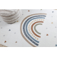 Preproga BONO 8302 Mavrica, srčki krem / rjava - DRUGORAZREDNI IZDELEK
