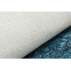 Tapis lavable ANDRE 1173 mosaïque, géométrique antidérapant - turquoise / or - PRODUIT DE DEUXIÈME QUALITÉ