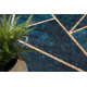 Tapis lavable ANDRE 1173 mosaïque, géométrique antidérapant - turquoise / or - PRODUIT DE DEUXIÈME QUALITÉ