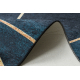 Tapis lavable ANDRE 1173 mosaïque, géométrique antidérapant - turquoise / or - PRODUIT DE DEUXIÈME QUALITÉ