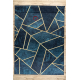 Tapis lavable ANDRE 1173 mosaïque, géométrique antidérapant - turquoise / or - PRODUIT DE DEUXIÈME QUALITÉ