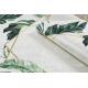 ANDRE 1168 covor lavabil Monstera pleacă, geometric anti-alunecare - alb / verde - SECUNDAR-COTATI PRODUSUL
