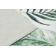 ANDRE 1168 covor lavabil Monstera pleacă, geometric anti-alunecare - alb / verde - SECUNDAR-COTATI PRODUSUL