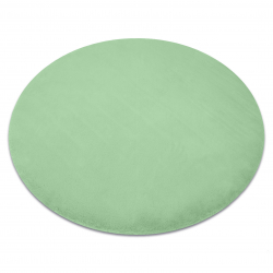 Tapijt BUNNY ROND groen IMITATIE konijnenvacht - TWEEDE-KLASSE PRODUCT