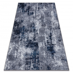 Tapis lavable MIRO 51924.805 Abstraction antidérapant - gris / bleu - PRODUIT DE DEUXIÈME QUALITÉ