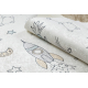 Tappeto lavabile BAMBINO 1278 Razzo spaziale per bambini antiscivolo - crema - PRODOTTO DI SECONDO GRADO 