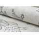 Tappeto lavabile BAMBINO 1278 Razzo spaziale per bambini antiscivolo - crema - PRODOTTO DI SECONDO GRADO 