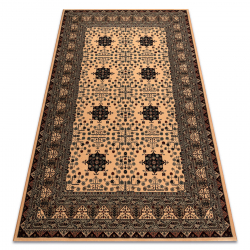 Tappeto di lana KASHQAI 4302 103 orientale, cornice beige / verde