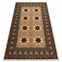 Wool carpet KASHQAI 4302 103 oriental, frame beige / green 