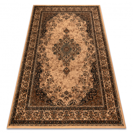 Preproga volna KASHQAI 4355 100 orientalski, okvir, ornament bež / zelena
