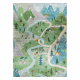 BAMBINO 61550 Waschteppich Wald, Straßen, Berge für Kinder Anti-Rutsch - grün / grau 