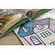 BAMBINO 61560 Waschteppich Stadt, Straßen für Kinder Anti-Rutsch - beige / blau