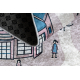BAMBINO 61560 vasketeppe By, gater for barn anti-skli - beige / blå