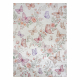 BAMBINO 61450 tapijt wasbaar Vlinders voor kinderen antislip - room / roze