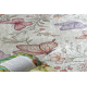 BAMBINO 61450 tapijt wasbaar Vlinders voor kinderen antislip - room / roze