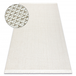 Teppich NANO FH92A Glatt, Schlinge, flach gewebt weiß