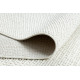 Vloerkleed NANO FH93A Enkele kleur, lus, platgeweven wit