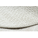 Vloerkleed NANO FH93A Enkele kleur, lus, platgeweven wit