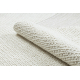 Vloerkleed NANO FH93A Enkele kleur, lus, platgeweven wit