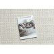 Vloerkleed NANO FH93A Enkele kleur, lus, platgeweven wit