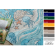 BAMBINO 61540 matto Meri, kala lapsille liukumaton - sininen / beige