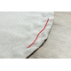 Carpet CASABLANCA PLUS circle cream One-colour, loop - SECOND-RATE PRODUCT