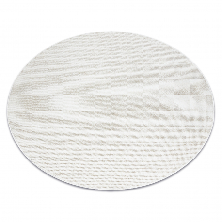 Tapete CASABLANCA PLUS redondo creme Monocromático, laço - PRODUTO DE SEGUNDA GRAU