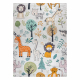 BAMBINO 61570 washing carpet Animals, Africa for children anti-slip - cream / green