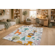 BAMBINO 61570 washing carpet Animals, Africa for children anti-slip - cream / green