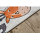 BAMBINO 61570 washing carpet Animals, Africa for children anti-slip - cream / green