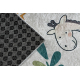 BAMBINO 61570 Waschteppich Tiere, Afrika für Kinder Anti-Rutsch - creme / grün