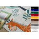 BAMBINO 61570 washing carpet Animals, Africa for children anti-slip - cream / green