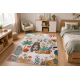 BAMBINO 61410 pranje tepiha Životinje, zvijezde, oblaci za djecu protuklizna - krema / zelena