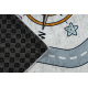 BAMBINO 61430 washing carpet Princess, alphabet, streets for children anti-slip - grey / pink